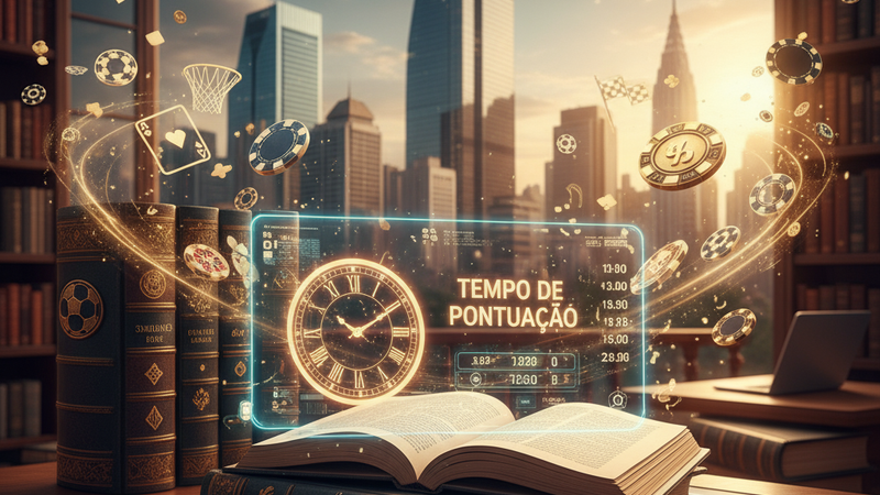 Um calendário digital com eventos esportivos marcados e um cronômetro